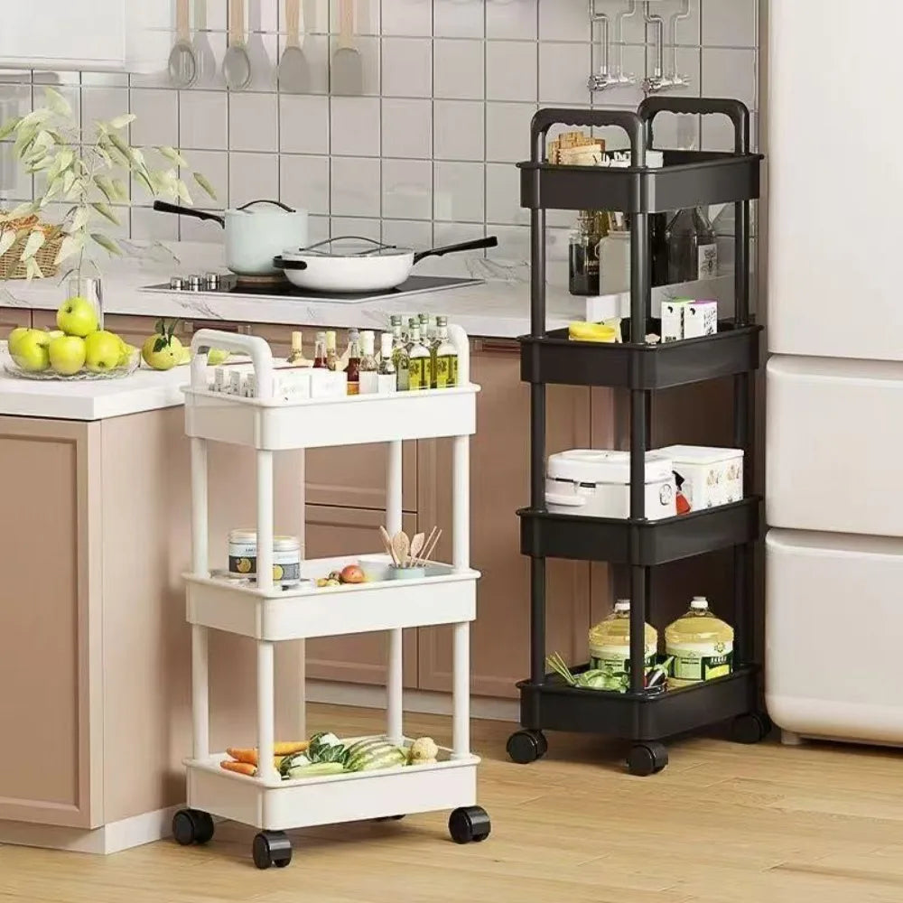 Trolley Storage Rack Multi-Layer Kitchen Bedroom Mobile