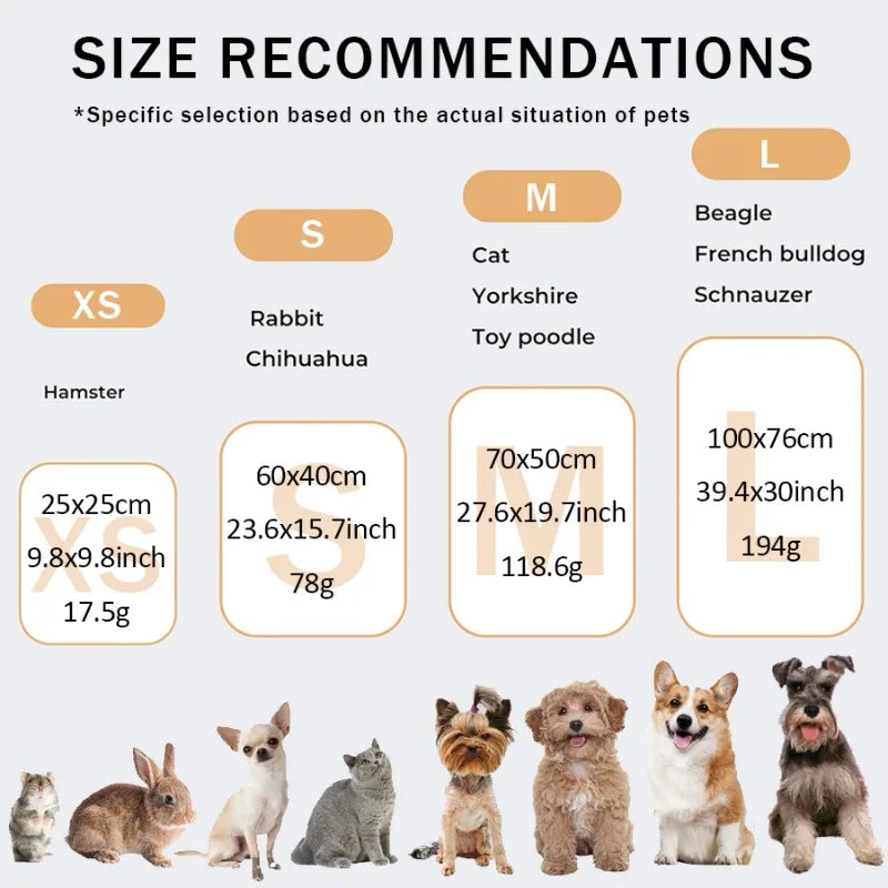 Pet Blanket Fluffy Soft Flannel Warm Dog Cat Mat