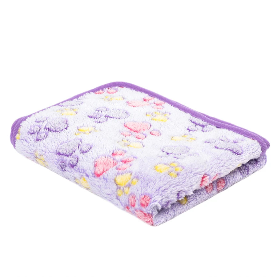 Pet Blanket Fluffy Soft Flannel Warm Dog Cat Mat