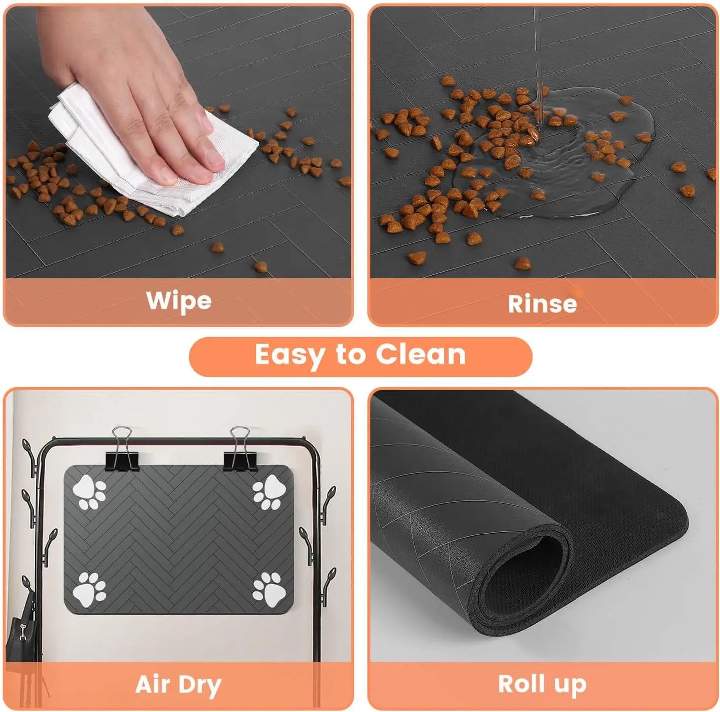 Pet Feeding Mat Absorbent Waterproof Quick Dry Dog Cat