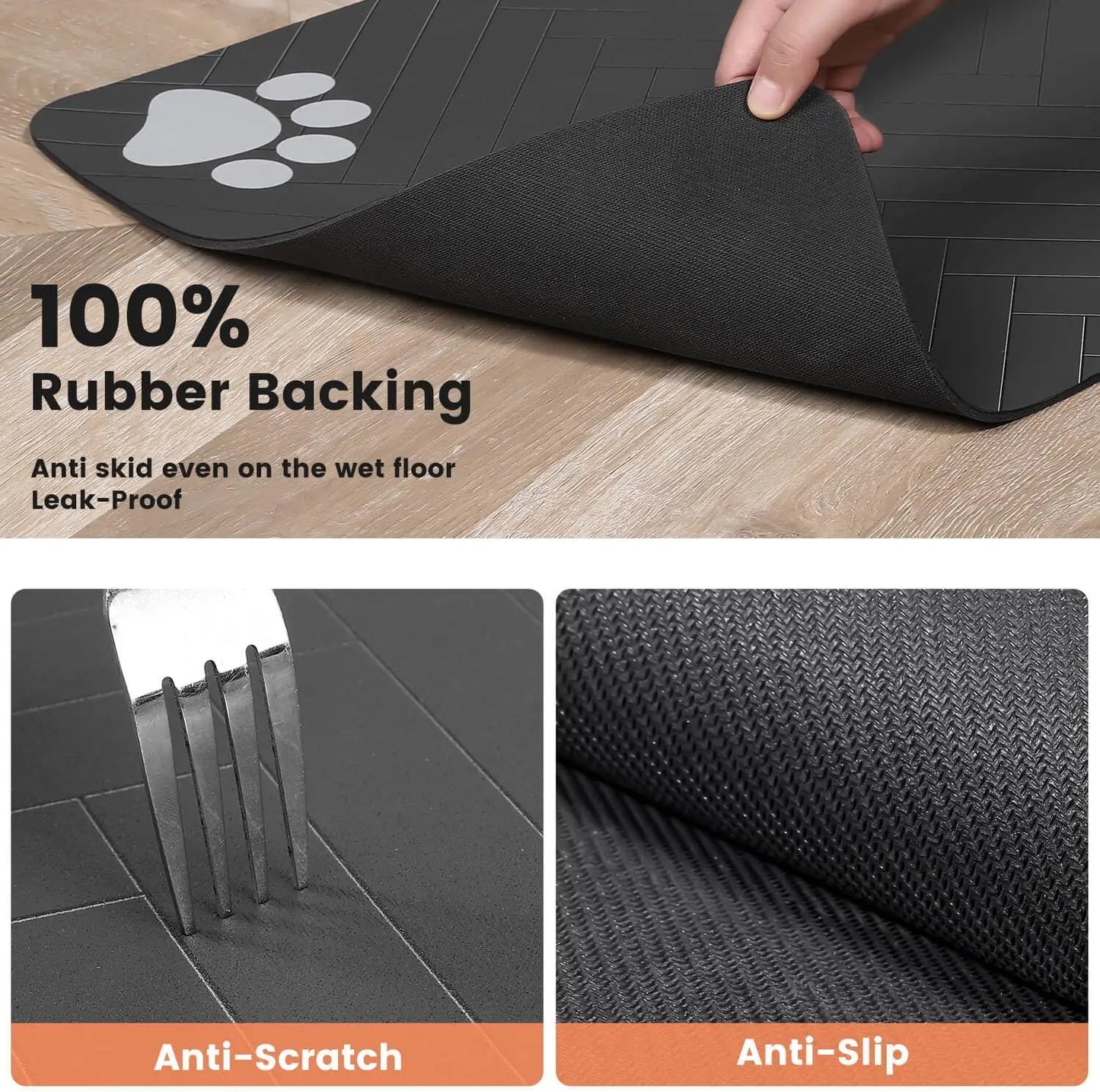 Pet Feeding Mat Absorbent Waterproof Quick Dry Dog Cat
