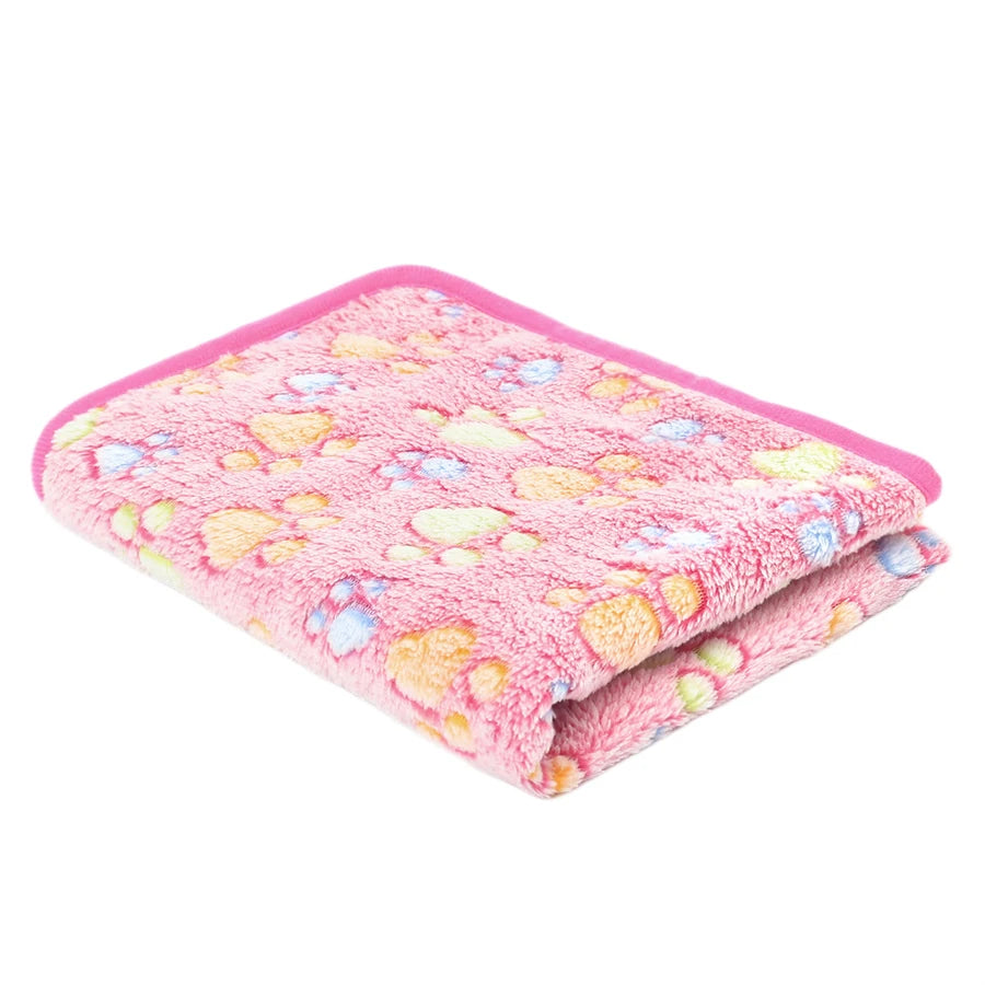 Pet Blanket Fluffy Soft Flannel Warm Dog Cat Mat