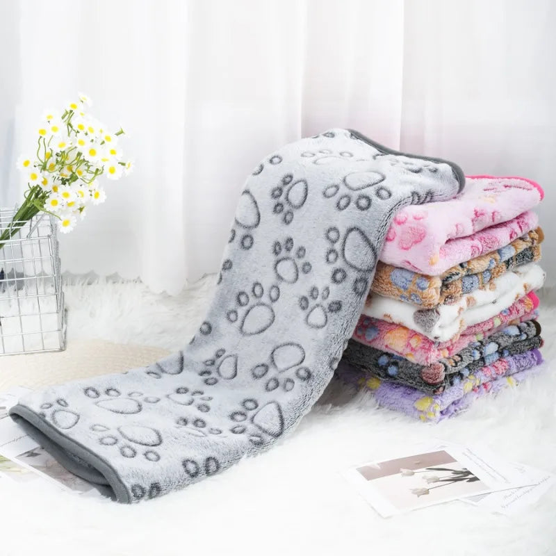 Pet Blanket Fluffy Soft Flannel Warm Dog Cat Mat
