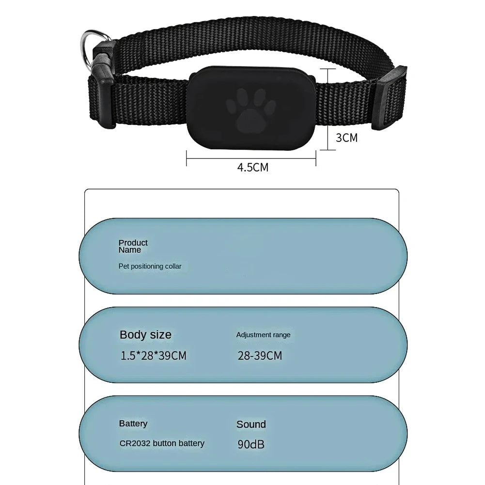 Waterproof Pet GPS Tracker Dog Cat Silicone Collar No Subscription