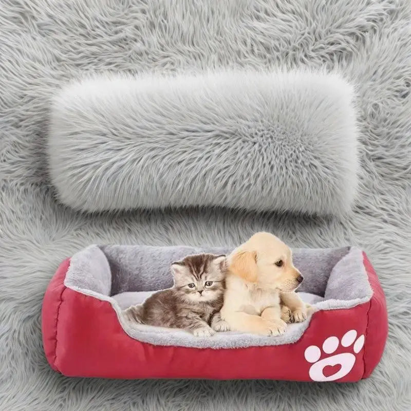 Pet House Dog Bed Cat Mat Plush Warm Cushion Puppy