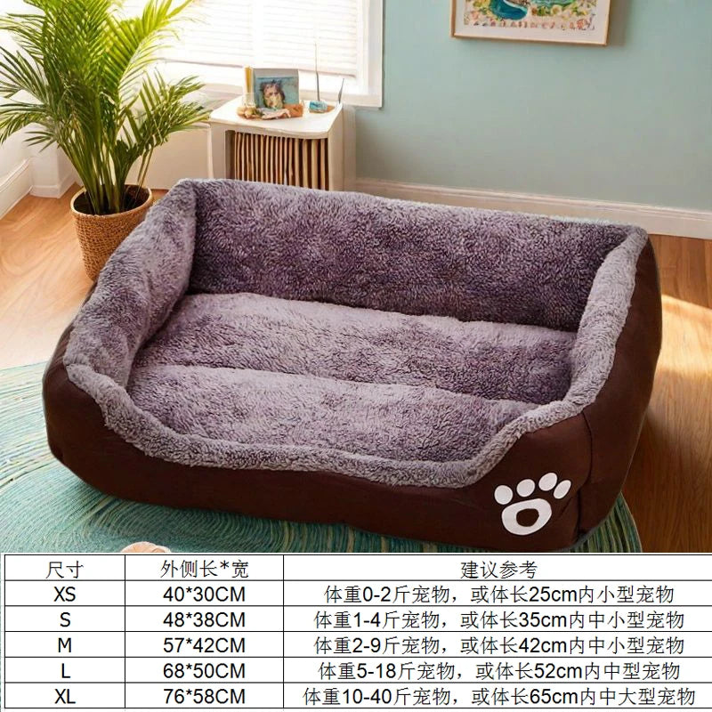 Pet House Dog Bed Cat Mat Plush Warm Cushion Puppy