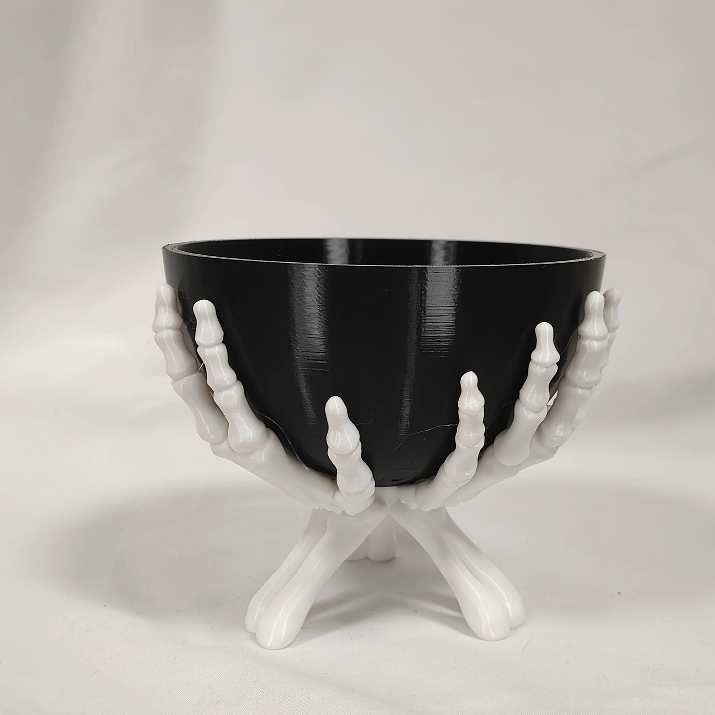 Halloween Candy Bowl Skeleton Hands Scary Organizer