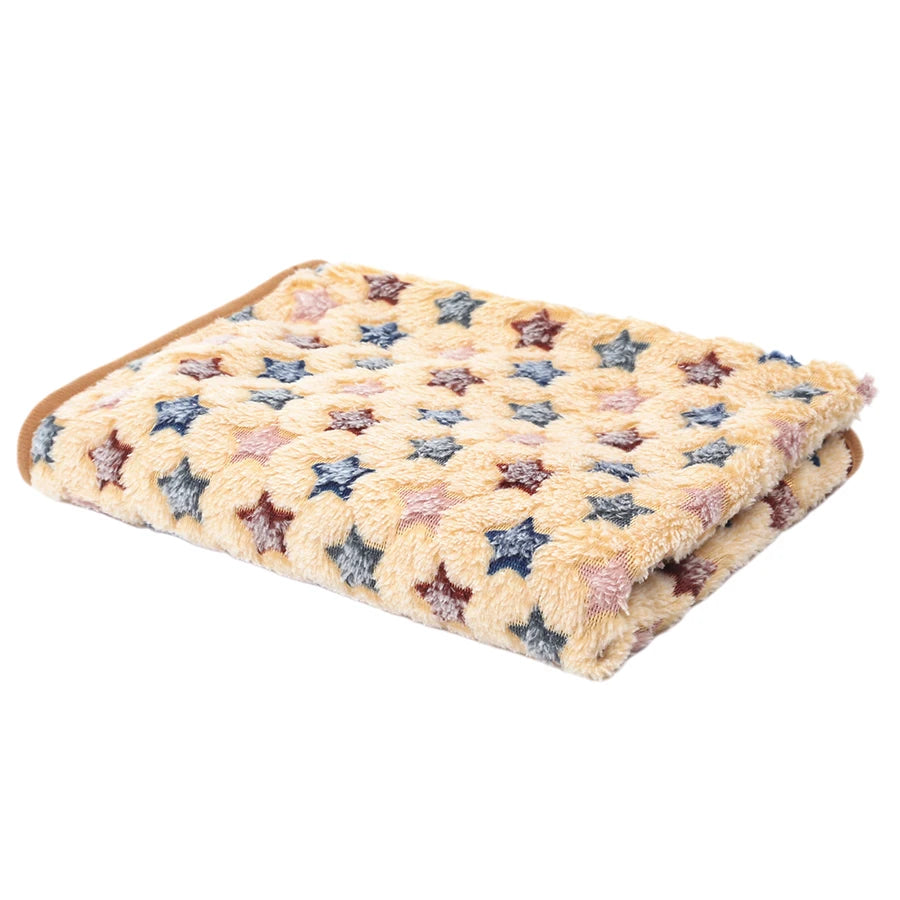 Pet Blanket Fluffy Soft Flannel Warm Dog Cat Mat