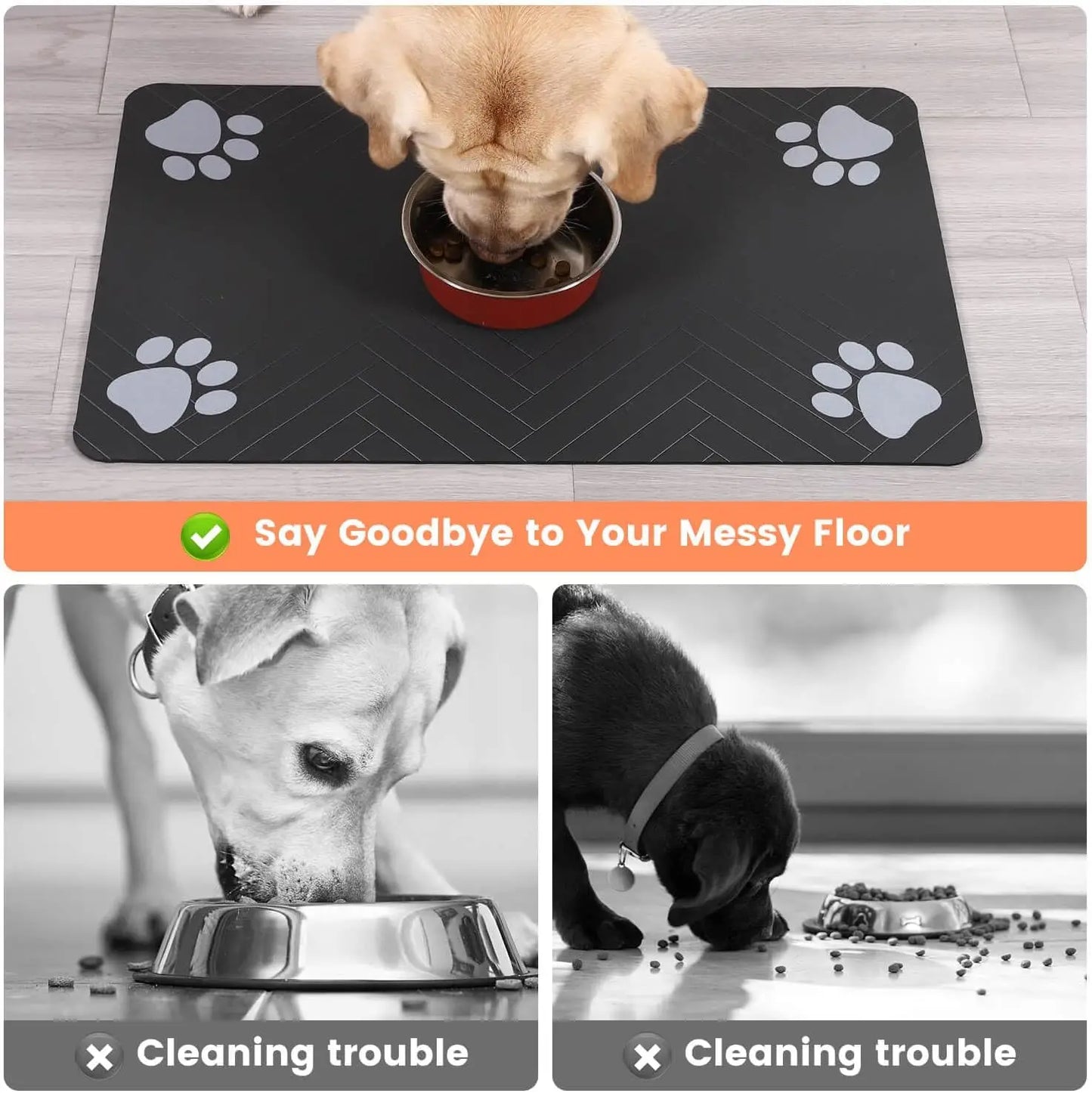 Pet Feeding Mat Absorbent Waterproof Quick Dry Dog Cat