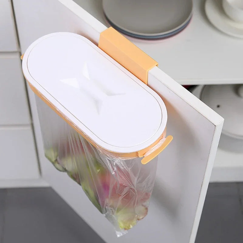 Wall-Mounted Rubbish Bag Holder No Punch Kitchen Rack
