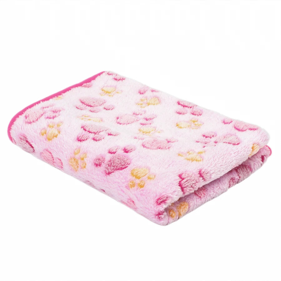 Pet Blanket Fluffy Soft Flannel Warm Dog Cat Mat