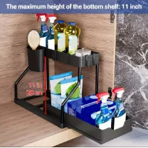 Under Sink 2-Tier Pull-Out Storage Organizer