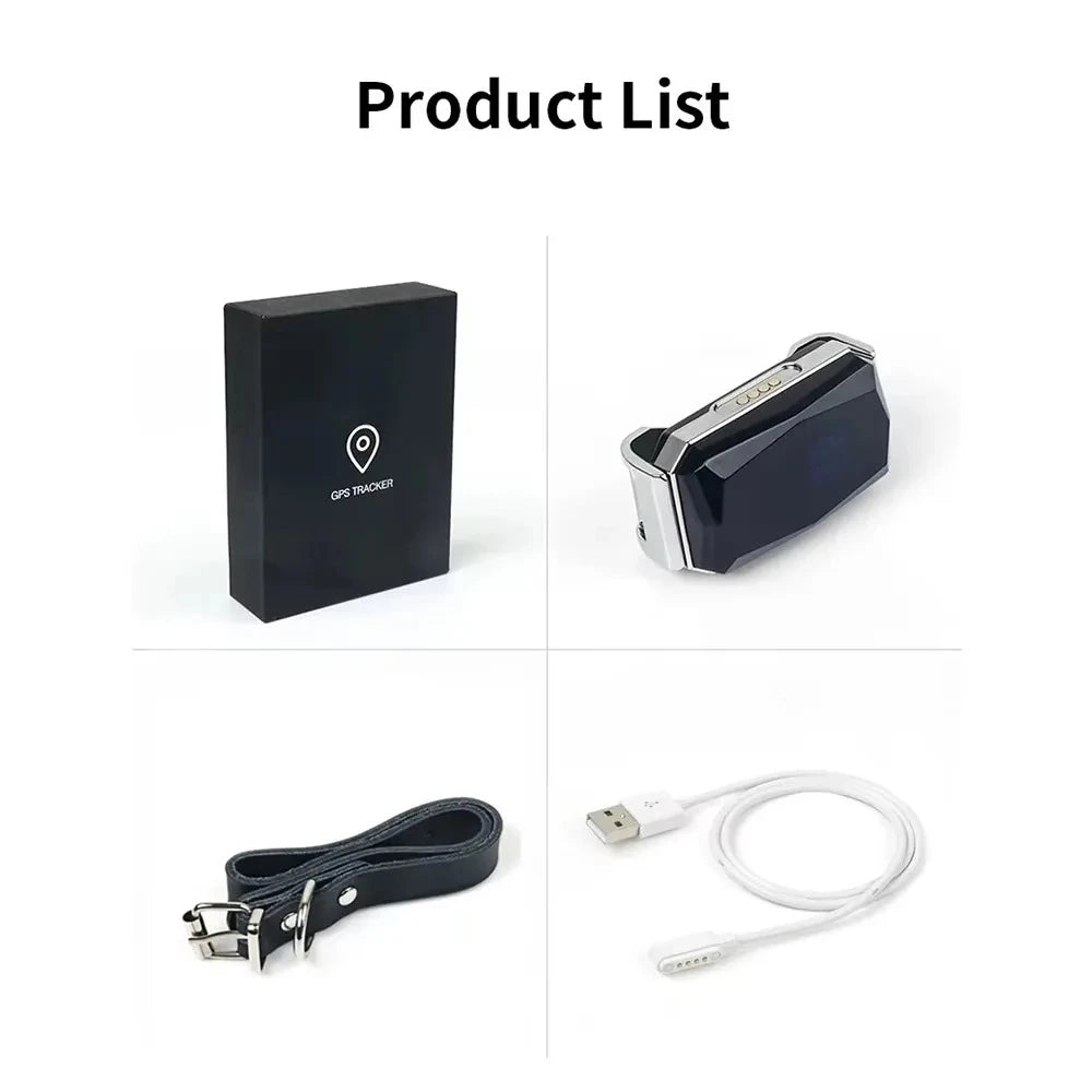 Smart GPS Pet Tracker Collar Real-Time Waterproof Battery