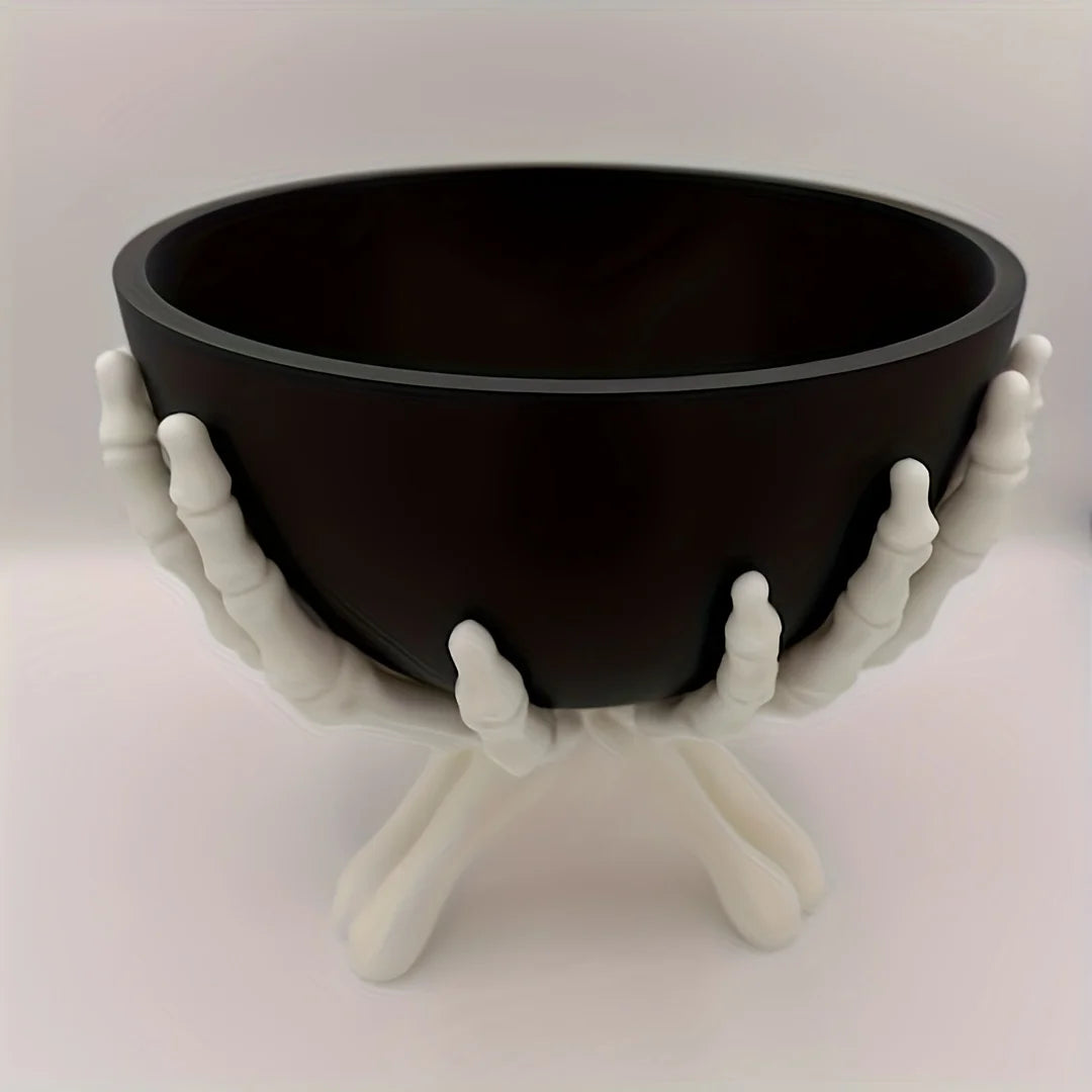 Halloween Candy Bowl Skeleton Hands Scary Organizer