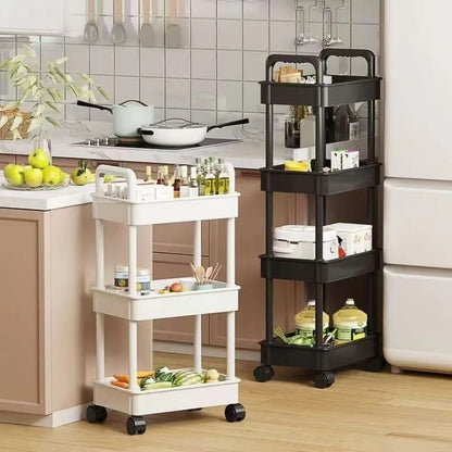 Trolley Storage Rack Multi-Layer Kitchen Bedroom Mobile