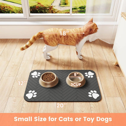 Pet Feeding Mat Absorbent Waterproof Quick Dry Dog Cat