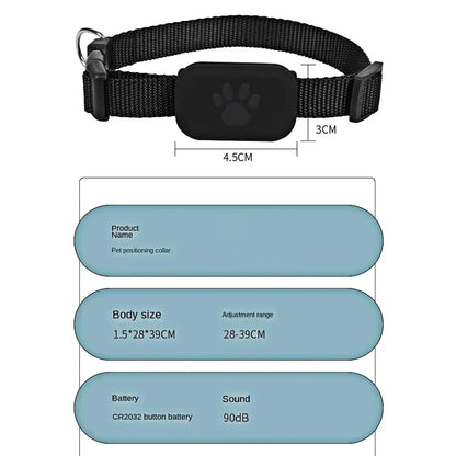 Waterproof Pet GPS Tracker Dog Cat Silicone Collar No Subscription