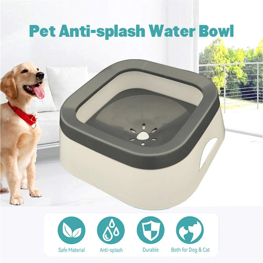 Anti-Splash Dog Water Bowl 1L Large Capacity
