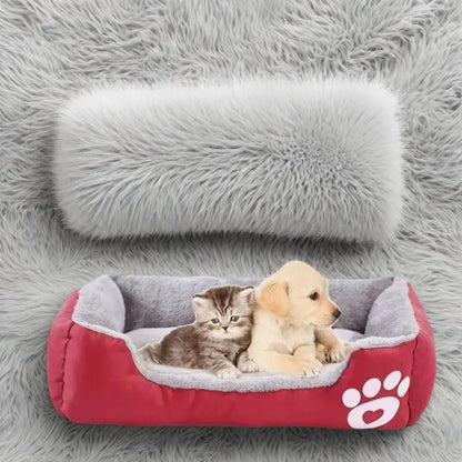 Pet House Dog Bed Cat Mat Plush Warm Cushion Puppy