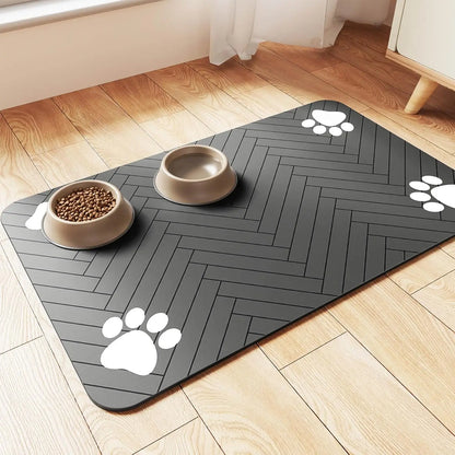 Pet Feeding Mat Absorbent Waterproof Quick Dry Dog Cat