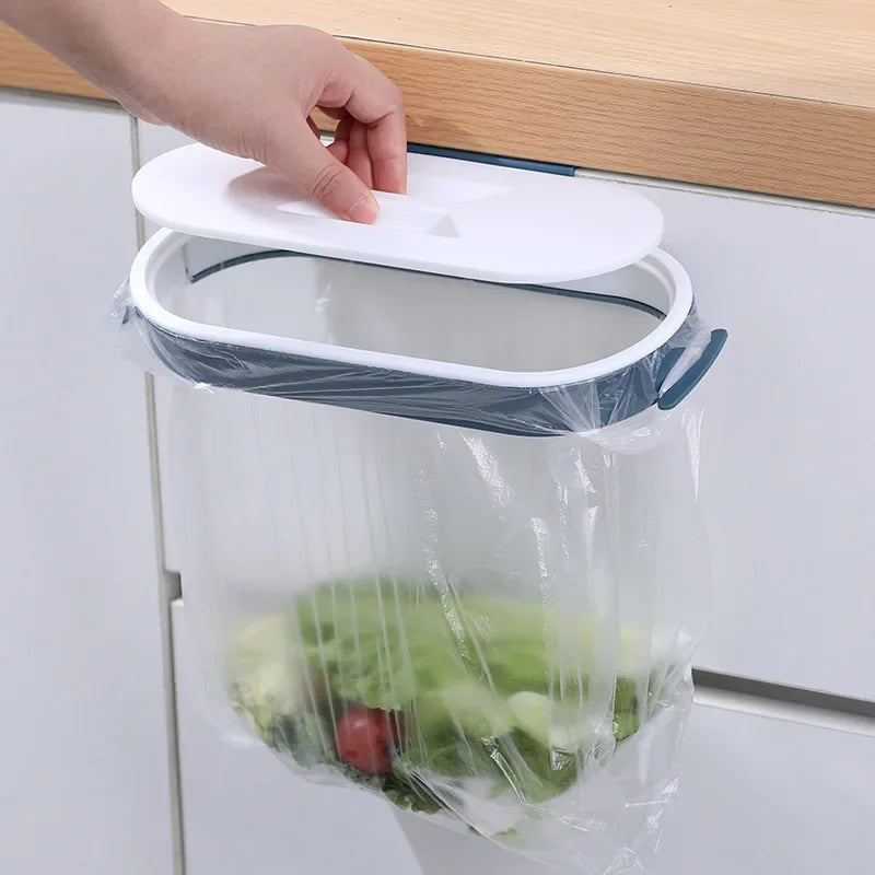 Wall-Mounted Rubbish Bag Holder No Punch Kitchen Rack
