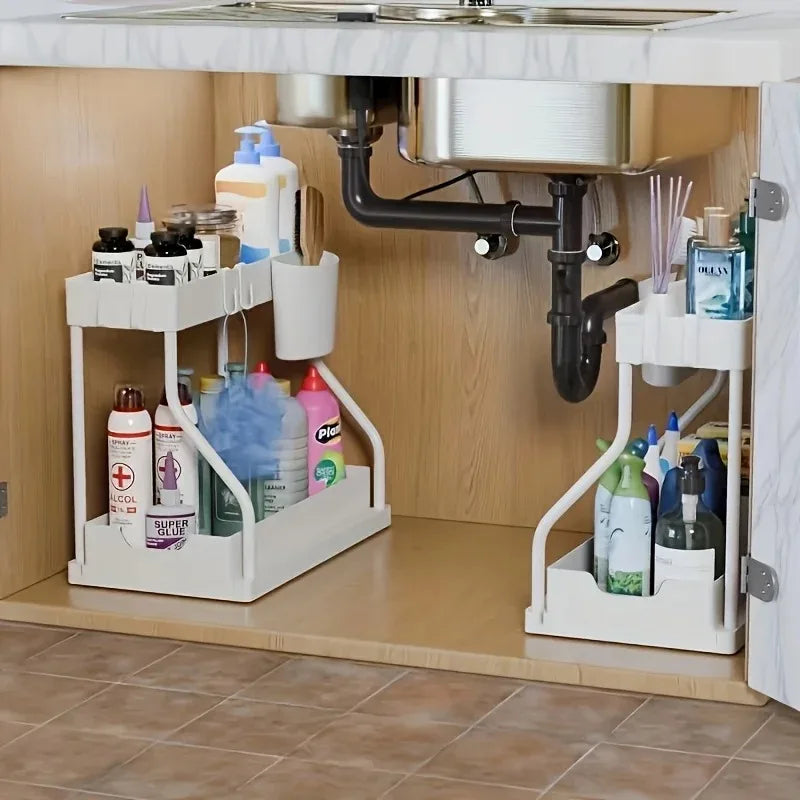 Under Sink 2-Tier Pull-Out Storage Organizer