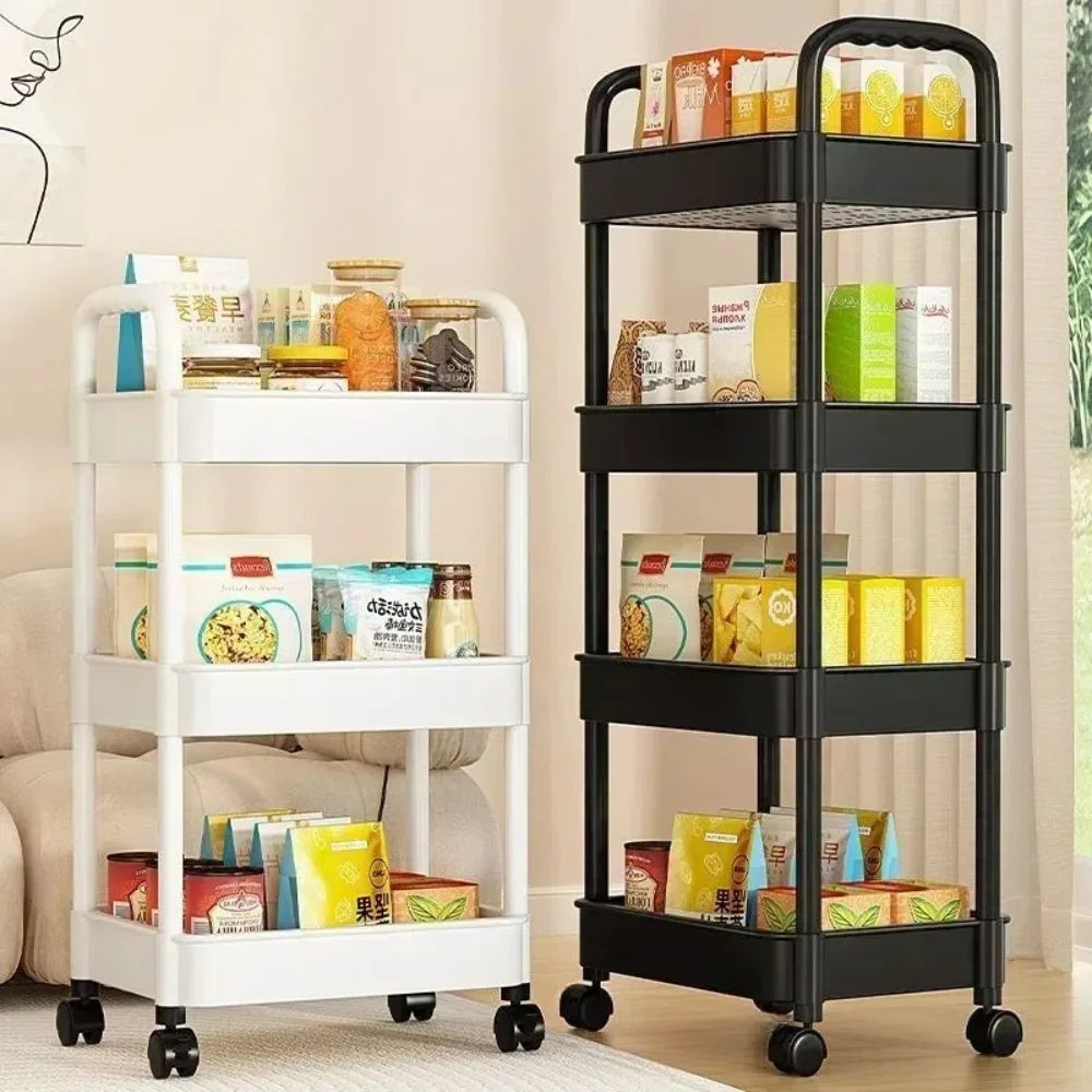 Trolley Storage Rack Multi-Layer Kitchen Bedroom Mobile