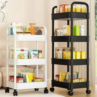 Trolley Storage Rack Multi-Layer Kitchen Bedroom Mobile