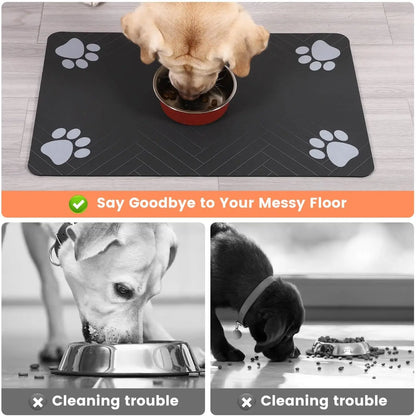 Pet Feeding Mat Absorbent Waterproof Quick Dry Dog Cat