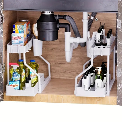Under Sink 2-Tier Pull-Out Storage Organizer